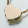 Double Chamber Slide Heart Cremation Pendant, yellow gold, 169YG