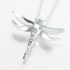 Dragonfly Cremation Pendant, white gold, 165WG