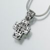 Filigree Cross Cremation Pendant, white gold, 143WG