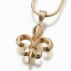 Fleur de Lis Cremation Pendant, gold vermeil, 192