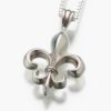 Fleur de Lis Cremation Pendant, sterling silver, 192