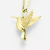 Hummingbird Cremation Pendant, yellow gold, 215YG