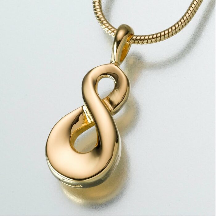 Infinity Cremation Pendant, gold vermeil, 171GV