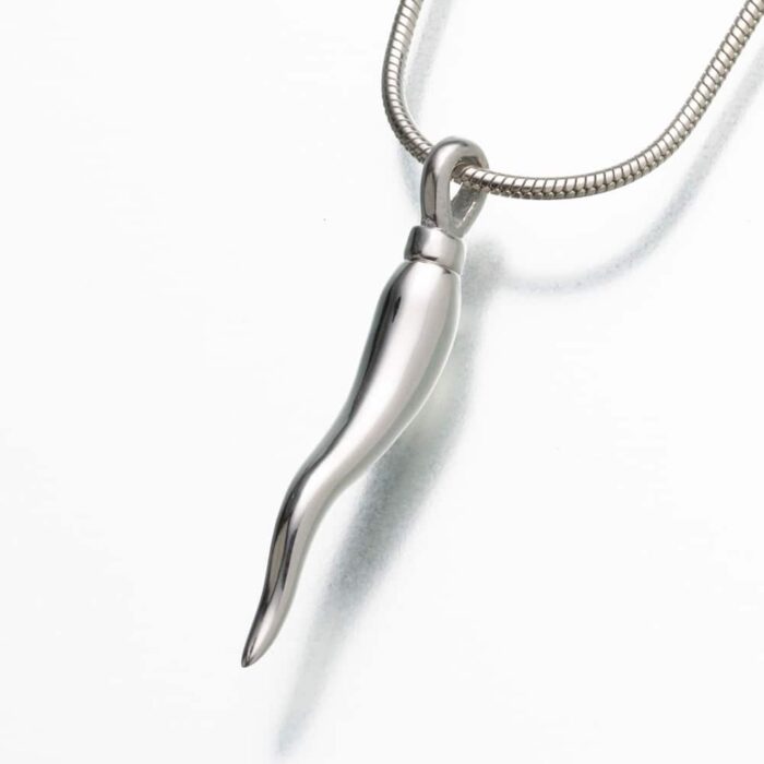 Italian Horn Cremation Pendant, sterling silver, 186SS