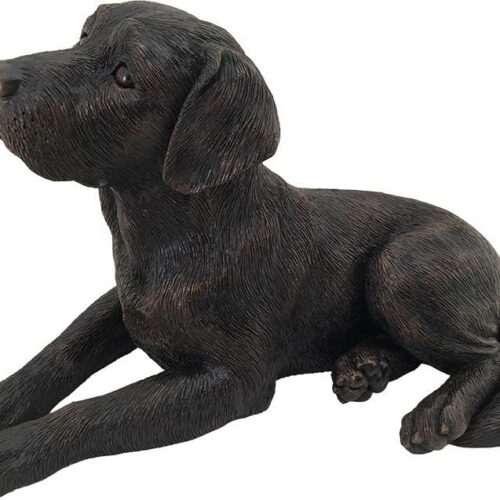 Labrador dog bronze look large figurine cremation urn