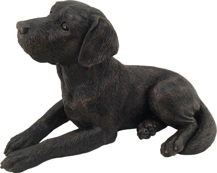 Labrador dog bronze look large figurine cremation urn