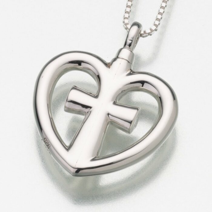 Love Cross Cremation Pendant, sterling silver, 198SS