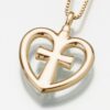 Love Cross Cremation Pendant, yellow gold, 198YG