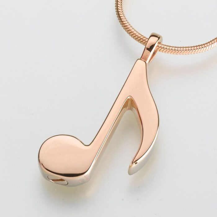 Musical Note Cremation Pendant, gold vermeil, 202GV