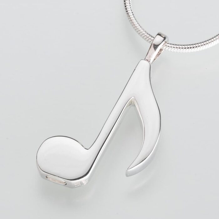 Musical Note Cremation Pendant, sterling silver, 202SS