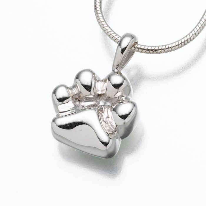 Paw Cremation Pendant, sterling silver, 166SS