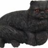 Persian Cat bronze look large figurine cremation urn