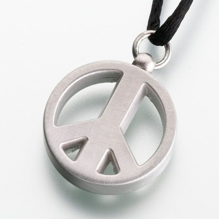 Pewter Peace Sign Cremation Pendant 201PT