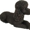 Poodle dog bronze look large figurine cremation urn