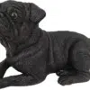 Pug dog bronze look large figurine cremation urn