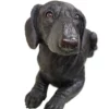 Dachshund dog bronze look large figurine cremation urn - front view