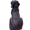 Dachshund dog bronze look large figurine cremation urn - rear view