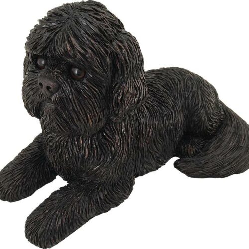 Shih Tzu dog bronze look large figurine cremation urn