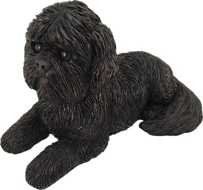 Shih Tzu dog bronze look large figurine cremation urn