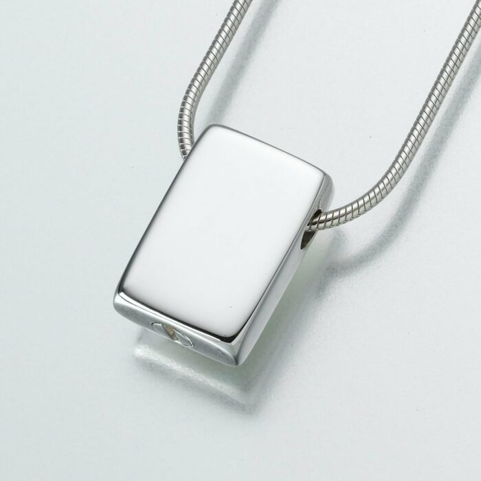 Slide Rectangle Cremation Pendant, sterling silver, 135SS