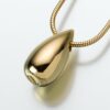 Slide Teardrop Cremation Pendant, gold vermeil, 121GV