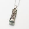 Small Chromate Filigree Cylinder Cremation Pendant, chromate, 190SS-C