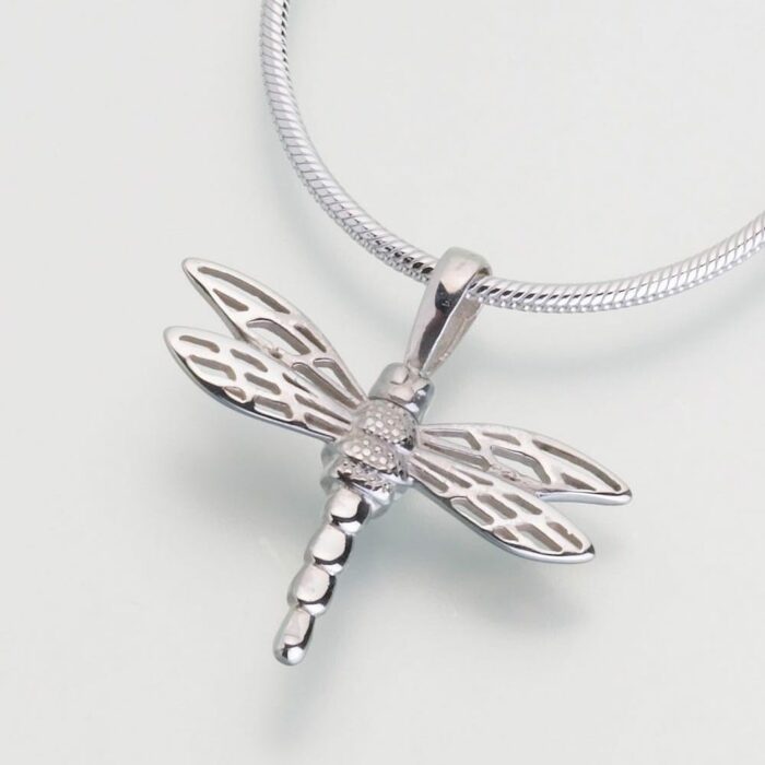 Small Dragonfly Cremation Pendant, sterling silver, 216SS