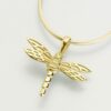 Small Dragonfly Cremation Pendant, yellow gold, 216YG