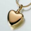 Small Heart Cremation Pendant, gold vermeil, 107GV