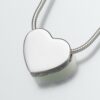 Small Slide Heart Cremation Pendant, sterling silver, 130SS