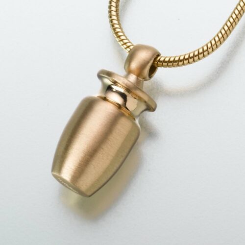 Small Urn Cremation Pendant, yellow gold, 115YG