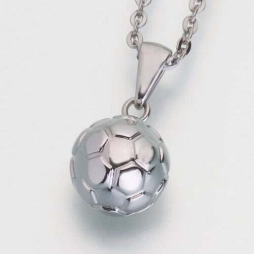Stainless Steel Soccer Ball Cremation Pendant w/chain, 206ST