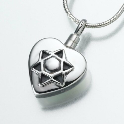 Star of David Cremation Pendant, sterling silver, 119SS