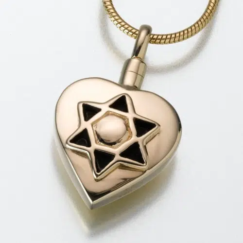 Star of David Cremation Pendant, yellow gold, 119YG