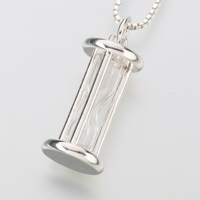 Sterling Silver Hourglass Cremation Pendant 200