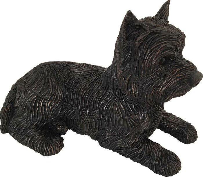 West Highland Terrier dog bronze look large figurine cremation urn