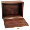 Rosewood cremation urn, large size, with inlays, bottom open