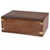 Rosewood cremation urn, medium size, with inlays