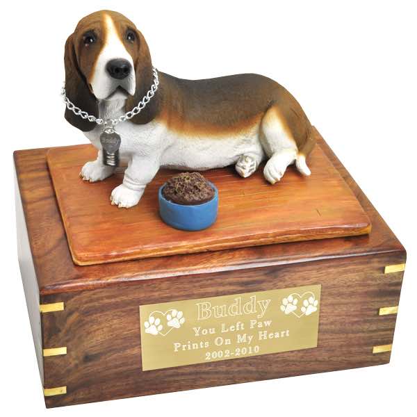 basset hound urn
