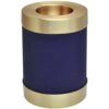 Blue nightfall brass candle holder cremation urn