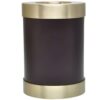 Espresso brown brass candle holder cremation urn