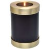 Espresso brown brass candle holder cremation urn