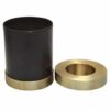 Candle holder cremation urn, espresso brown