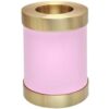 Pink brass candle holder cremation urn