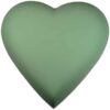 Engraved brass heart cremation urn, sage green