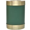 Sage green brass candle holder cremation urn