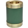 Sage green brass candle holder cremation urn