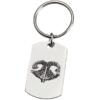 Nose print engraved stainless steel keychain