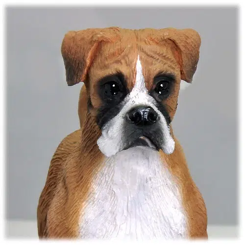 Boxer figurine, showing detail