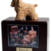 Buff Cocker Spaniel figurine photo cremation urn